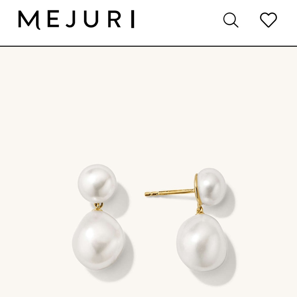 Mejuri Pearl Drop Earrings